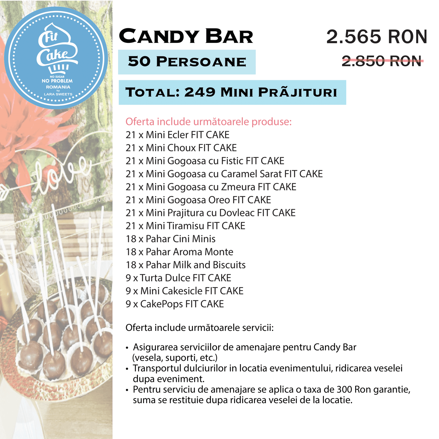 Candy Bar FIT 50 Persoane